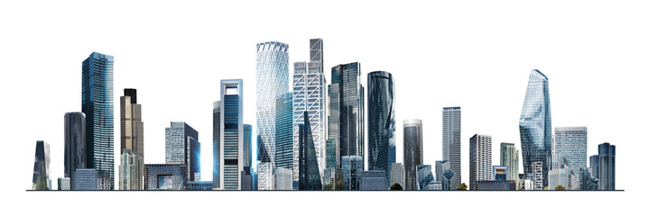 modern city illustration with modern skyscrapers. success in business, international corporations, s