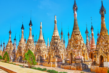 Wall Mural - The burial site of Kakku Pagodas, Myanmar