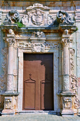 Wall Mural - portal of the church of the aracoeli san marco d'alunzio sicily italy