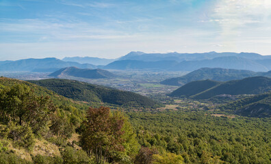 Monte Velino (Italy) - The beautiful landscape summit of Mount Velino, one of the highest peaks of the Apennines with its 2487 meters. In the Sirente-Velino natural park, Abruzzo region.