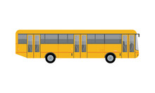Yellow Bus Public Transport Vehicle Icon