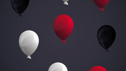 Poster - balloons helium floating party animation