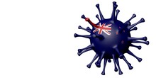 New Zealand Flag In Virus Shape.