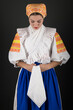 © muro - Slovak folklore. Girl in slovak folk dress.
