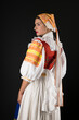 © muro - Slovak folklore. Girl in slovak folk dress.