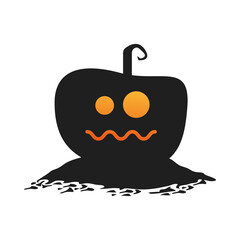 Canvas Print - halloween pumpkin face lantern icon