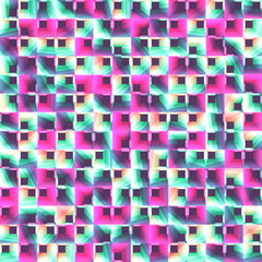 Aufkleber - Line art geometric pattern of randomly spaced cubic forms. Modern digital illustration. Depth of field. 3d rendering
