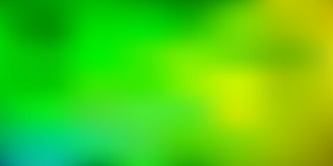 Light green, yellow vector blurred pattern.