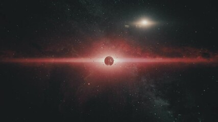 Meteors are striking a planet following an explosion in the universe