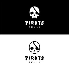 Skull skeleton for Pirates emblem logo design inspiration