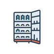 © WEBTECHOPS - Color illustration icon for storage