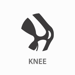 Canvas Print - Knee icon. Logo design template. Vector illustration.