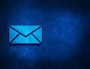 Wall Mural - Email icon artistic abstract blue grunge texture background