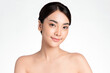 © kitthanes - Beautiful young asian woman with clean fresh skin on white background, Face care, Facial treatment, Cosmetology, beauty and spa, Asian women portrait