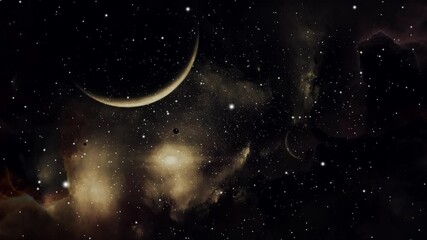 Wall Mural - a cloud of nebulae and a bright star in the center of the universe.