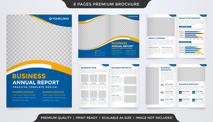 business brochure template with minimalist and clean style use for annual report and business profile