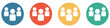 © kebox - Bunter Banner mit 4 Buttons: 3 Personen oder Gruppe