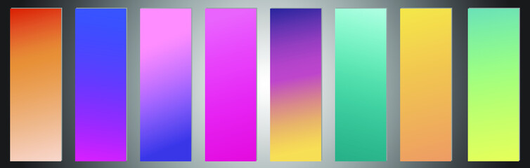 Poster - set of abstract gradient banners. minimal style color background. template for wallpaper, mobile app