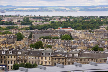 Scenic view of historic Edinburgh, Scotland