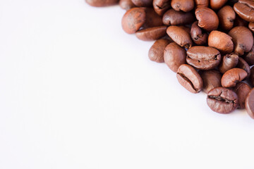 Coffee beans isolated with white background