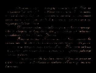 Aufkleber - Vintage text illegible pattern on black background. Antique book page abstract illustration.