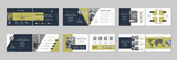 Fototapeta  - Brochure creative design. Multipurpose template, include cover, back and inside pages. Trendy minimalist flat geometric design. Vertical a4 format.