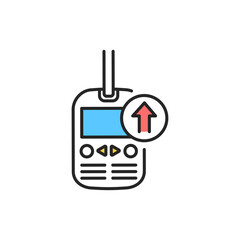 Poster - Blood glucose levels test color line icon. High blood sugar. Diabetes.