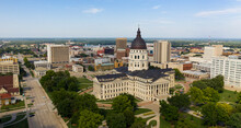 Few Are Around On Sunday At The Kansas State Capital Building In Topeka KS