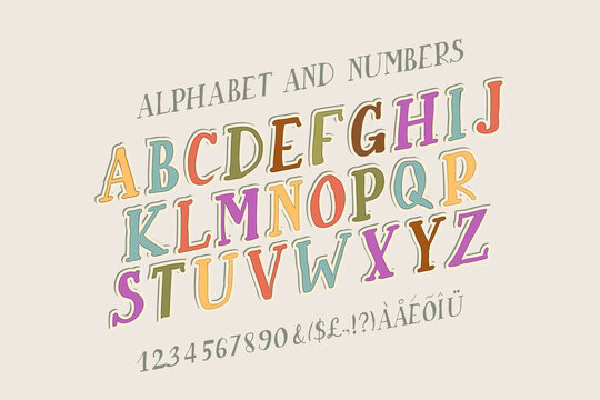 Retro style alphabet