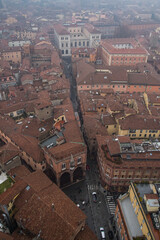 Aerial view of Bologna's roof skyline