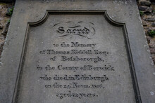 Thomas Riddell Grave Tombstone In Greyfriars Kirkyard, Which Was The Inspiration For Tom Riddle's (Voldemort) Character In Harry Potter.