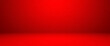 Empty red color studio room background, can use for background and product display