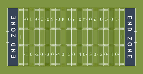 vektor american football spielfeld übersichtsplan