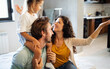 © NDABCREATIVITY - Happy family having fun times at home