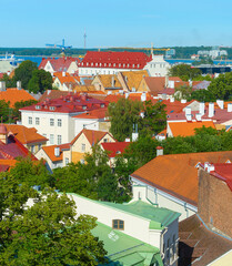 Fototapete - Old Town architecture Tallinn Estonia