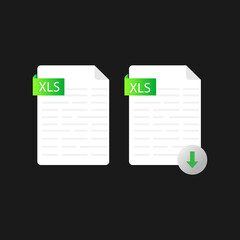 Poster - Icon download xls file document design isolated on white background