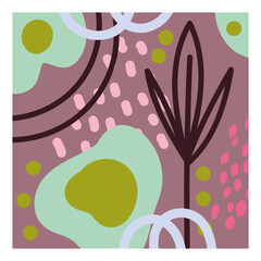 Sticker - doodle contemporary pattern seamless decoration abstract shapes