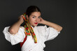 © muro - beautiful girl in slovak folk dress