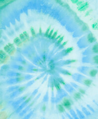 Wall Mural - Spiral tie dye background. Tie dye wallpaper. Tie-dye pattern. Tiedye backdrop. Green blue swirl pattern.
