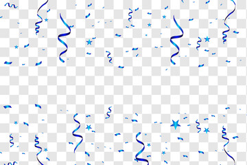 Wall Mural - Blue confetti isolated. vector illustration