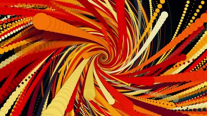 Poster - Computer generated spiral fireworks made of multicolored lines and particles. 3d rendering of an abstract backdrop.