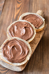 Wall Mural - Slices of bread with chocolate paste