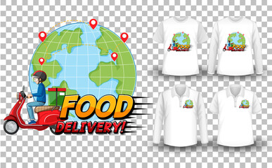 Poster - Set of mockup shirt with delivery theme