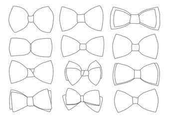 Wall Mural - bow line design black and white on white background illustration vector 