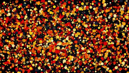 Poster - Abstract vivid backdrop with many of multicolored transparent round particles. Computer generated 3d render
