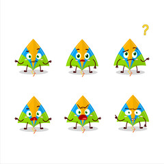 Sticker - Cartoon character of kite with what expression