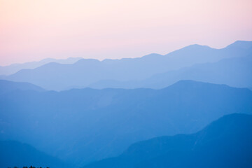 Poster - 玉置神社から見た山々の夕景