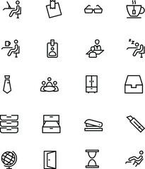 Canvas Print - 
Flat Office Vector Icons 
