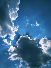 blue sky with clouds