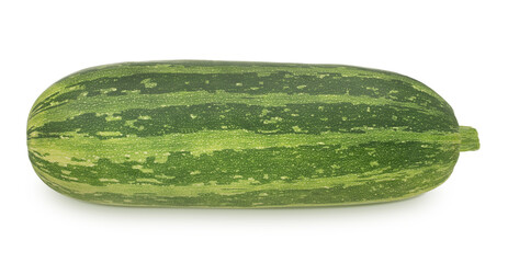 Wall Mural - Fresh whole green vegetable marrow zucchini isolated on a white background.